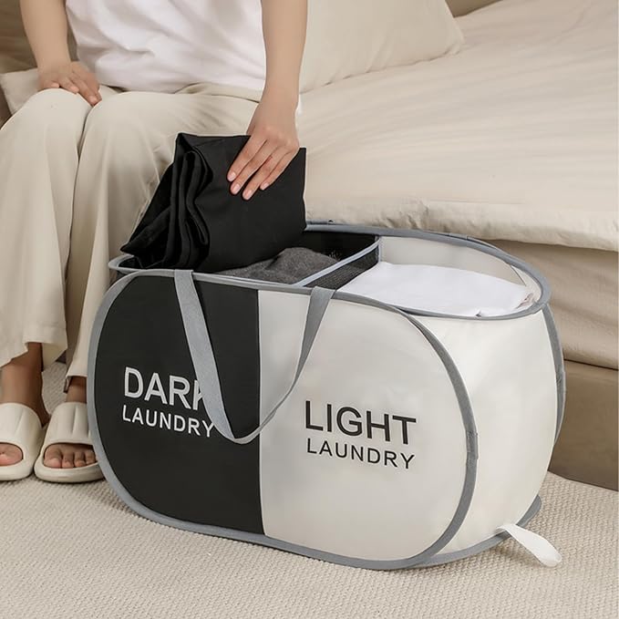 Collapsible Laundry Basket Durable Pop Up Hamper - Image 2