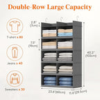 Lifewit Dual-Row Shelf Hanging Closet Organizer and Storage, Clothes Shelves - Image 2