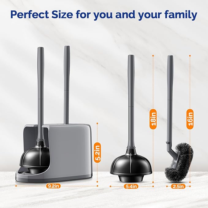 HAMITOR Toilet Plunger and Brush Set - Image 7