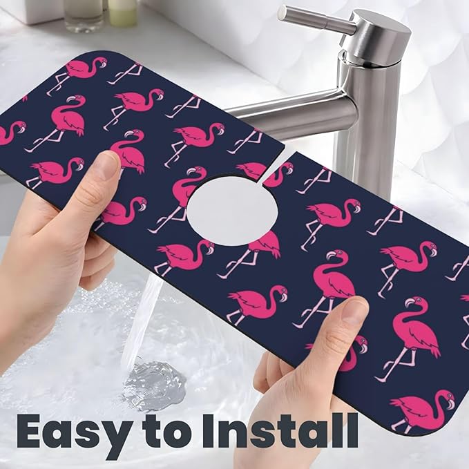 Abstract Summer Tropical Blue Pink Flamingo Flamingos Hawaii Hawaiian Kitchen - Image 6