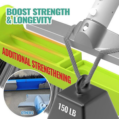 18" Pool Brush Head for Cleaning Swimming Pool Walls, Curved Ends - Image 2