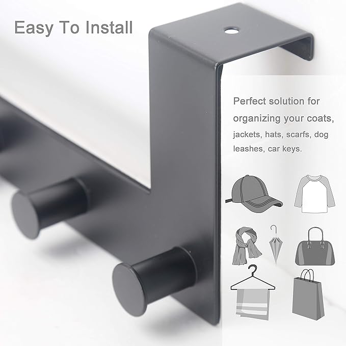 WEBI Over The Door Hooks, Over Door Towel Rack - Image 4
