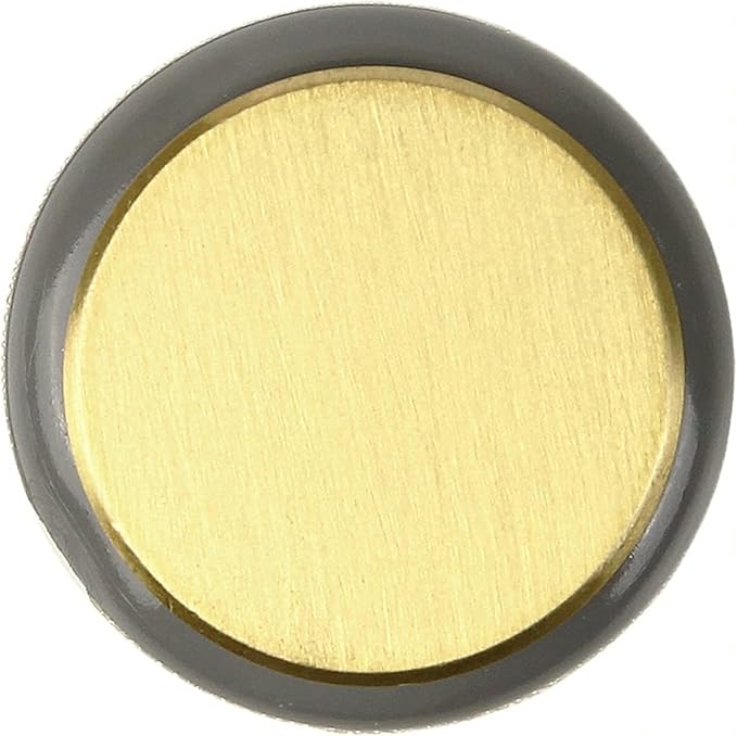 Design House Modern Cylindrical Door Stop – Satin Brass Floor Rubber Bumper - Image 3