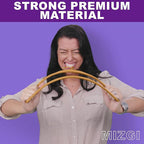 MIZGI Camel Velvet Hangers 60 Pack, Premium Gold Clothes Hangers Non-Slip Felt - Image 3
