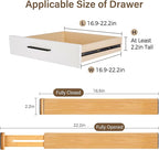 Bamboo Drawer Divider Set of 8, Adjustable Spring-Loaded Drawer Organizer - Image 2