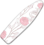 Floral Ironing Board Cover 17.7"x49", Standard Size Iron Board Covers by BVBOX