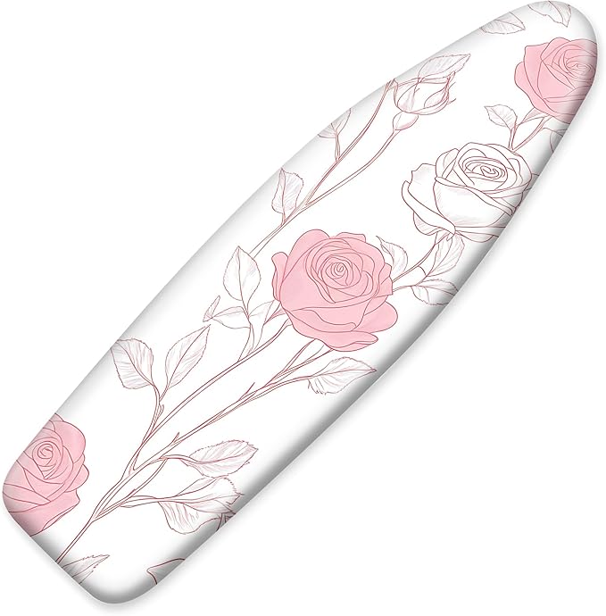 Floral Ironing Board Cover 17.7"x49", Standard Size Iron Board Covers by BVBOX