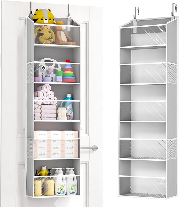 ULG Clear Over The Door Organizer 5-Tier Hanging Storage by ULG