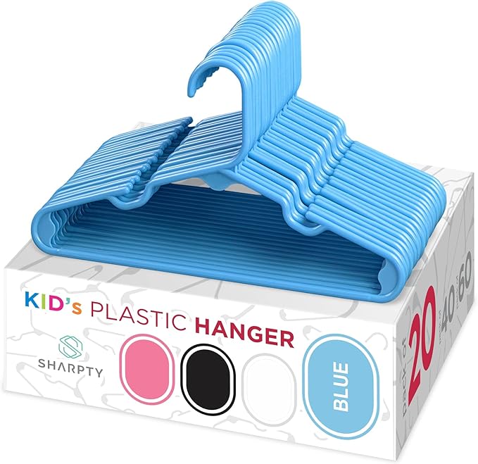 Sharpty Kids Plastic Hangers, Children's Hangers by Sharpty
