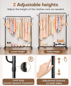 Homde Heavy Duty Clothes Rack: 120lb Standing Garment Storage - Image 4