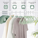 IEOKE Velvet Hangers 50 Pack: Felt Clothes Hangers Heavy Duty Shirt Sweater - Image 3