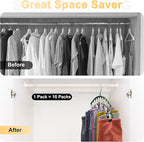Legging Organizer for Closet, Metal Yoga Pants Hangers 1 Pack w/10 Clips Holds - Image 3