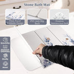 Large Stone Dish Drying Mat for Kitchen Counter, Foldable Diatomaceous Earth - Image 4
