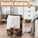 Wood Grain Laundry Basket, Foldable Tree Stump Laundry Hamper Tote Bag Dirty - Image 6