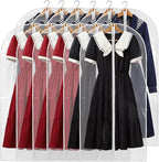 48" All Clear Garment Bags for Hanging Clothes, 12 Packs Suit Bags for Closet by Perber