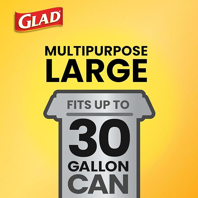 Glad Trash Bags, Strong Quick-Tie Large Garbage Bags - Image 4