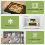 8 Pack Borosilicate Glass Food Storage Containers - Image 4