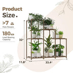 Bamworld Plant Stand Indoor Wood Plant Shelf Outdoor Tiered Plant Rack for Multiple Plants Upgrade 3 Tiers 7 Potted Ladder Plant Holder Plant Table for Mulitiple Pots Boho Decor Home Decor for Window Balcony Living Room Gardening Gifts - Image 6