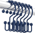 Titanker Shower Curtain Hooks Rings, Rust-Resistant Metal Double Glide Shower by Titanker