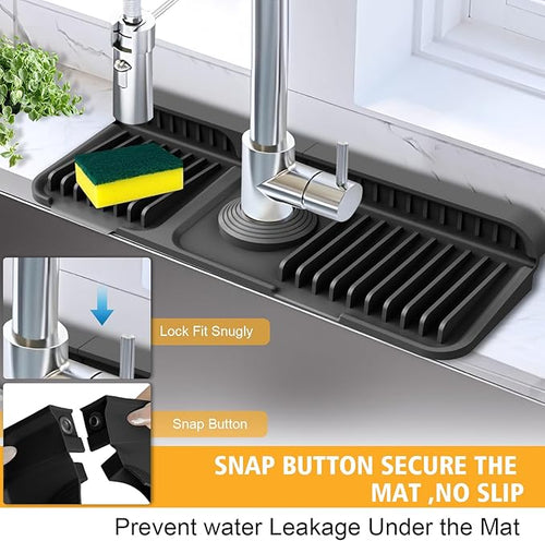 14.6-Inch Kitchen Sink Splash Guard Mat | 7° Slope - Image 2