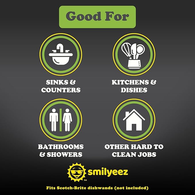 Smilyeez Replacement for Scotch Brite, Makes Your Dishwand Like New, Dishwand - Image 7
