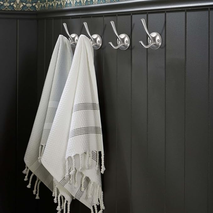 TUNNY 3 Pack Round Coat Towel Hooks - Image 4