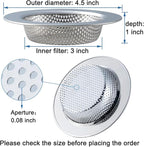 3 Pcs Sink Strainer for Most Kitchen Sink Drain Basket, Upgraded Double-Layer - Image 4