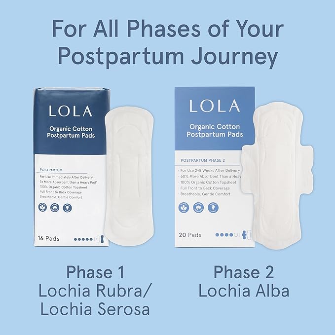 LOLA Organic Cotton Postpartum Pads - Image 4