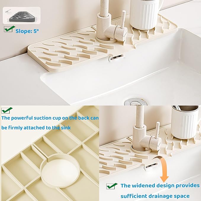 Silicone Faucet Splash-Proof pad, Universal Faucet Cover, Suitable - Image 4