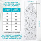 Seiritex Extra Wide Ironing Board Cover and Pad 18 x 54 inch Heat Reflective - Image 7