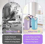 95L 3Pack Large Laundry Hamper, Foldable Laundry Basket - Image 7