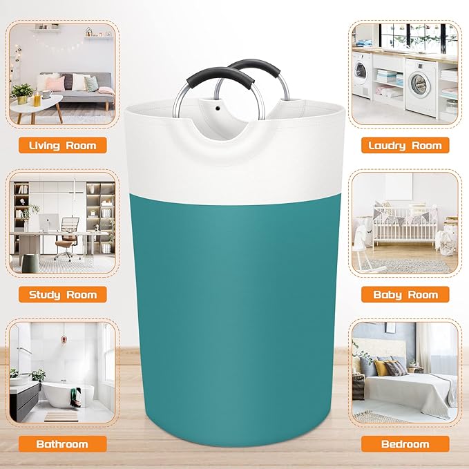 BlissTotes 115L Laundry Basket, Freestanding Laundry Hamper, Collapsible Dirty - Image 7