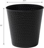 happimess HPM1110A-SET2 Axel Modern Minimalist Hammered Steel 2 Gal Waste Bin - Image 3