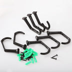 Dicunoy 8PCS Rustic Cast Iron Hooks, Wall Mounted Farmhouse Coat Hangers - Image 2