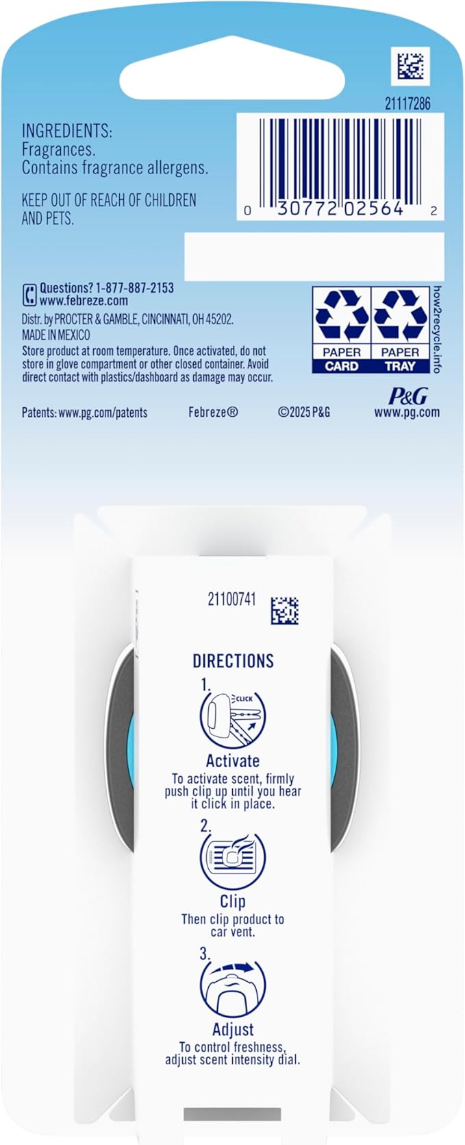 Febreze AUTO Air Freshener, Odor-Fighting Automotive Vent Clip, Lush Scent - Image 13