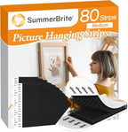 Picture Hanging Strips 80 Strips, Damage Free Removal, Wall Poster Picture by Summerbrite
