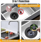 Kitchen Sink Drain Strainer, 3 in 1 Pop Up Kitchen Sink Stopper, - Image 3
