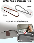 Patented Leather Car Air Freshener Visor Clip, Compatible - Image 4