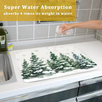 Winter Pine Tree Dish Drying Mat - Image 7