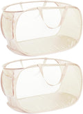Durable Collapsible Laundry Baskets, Mesh Pop Up Laundry Hamper by Bemkoo