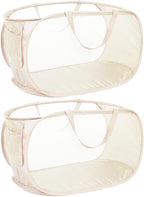 Durable Collapsible Laundry Baskets, Mesh Pop Up Laundry Hamper by Bemkoo