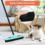 Rubber Broom Carpet Rake for Pet Hair Removal, Fur Remover Broom - Image 2