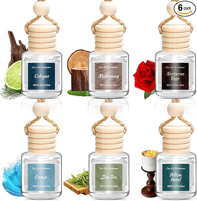 Premium Car Air Freshener, 6 Pack Deep Luxury Scent Essential Oil Diffuser by Unknown
