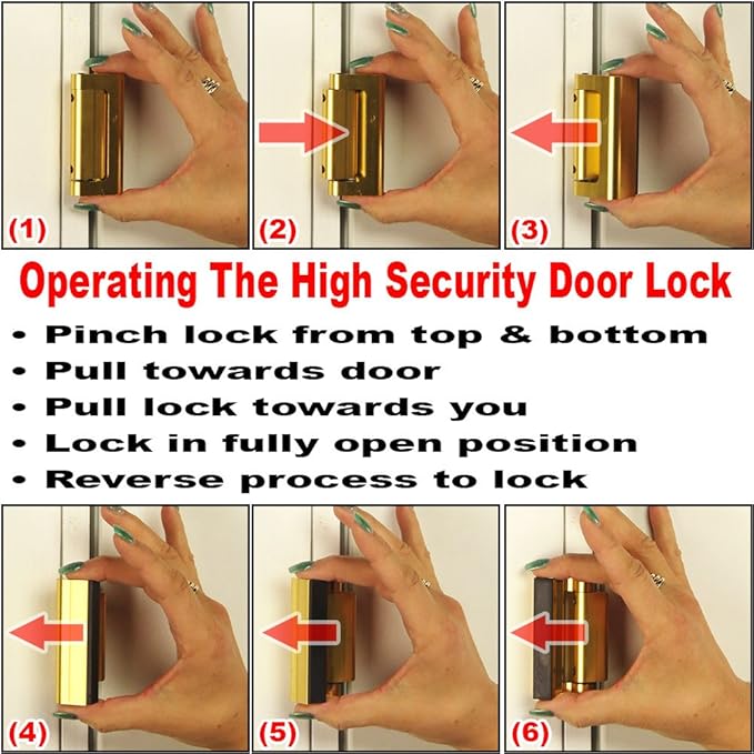 Prime-Line U 11126 Door Reinforcement Lock – Add Extra, High Security to your - Image 5