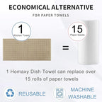Homaxy 100% Cotton Terry Kitchen Towels, Checkered Designed, Soft and Super - Image 7