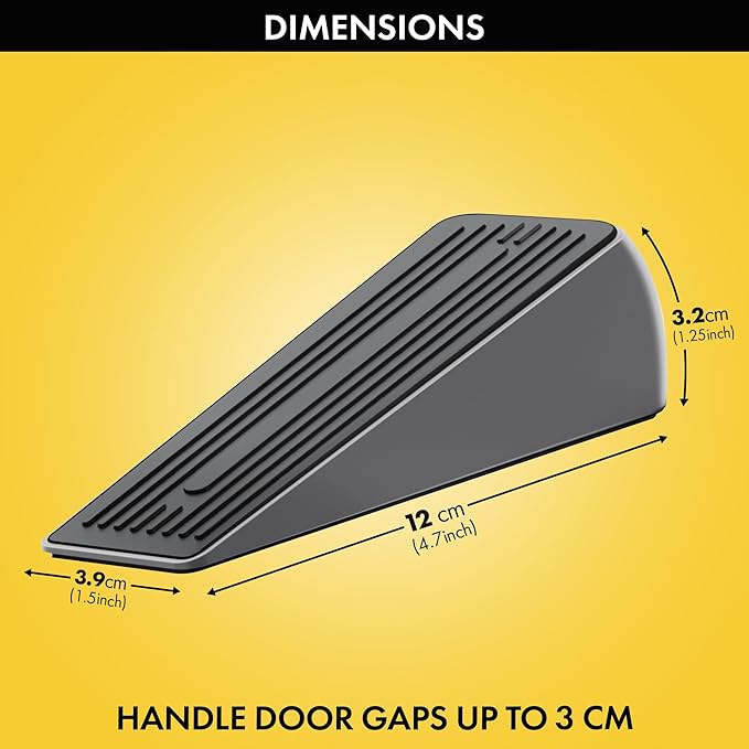Premium Chrome Zinc Alloy Rubber Door Stop, Heavy Duty Door Stoppers - Image 3