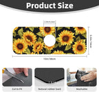 Kitchen Faucet Mat 15 x 5.5 Inch Sunflowers Faucet Draining Mat Farmhouse - Image 3