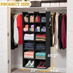 Ofiray-home 6 Tier Hanging Closet Organizer, 16 Compartments Sweater Organizer - Image 3