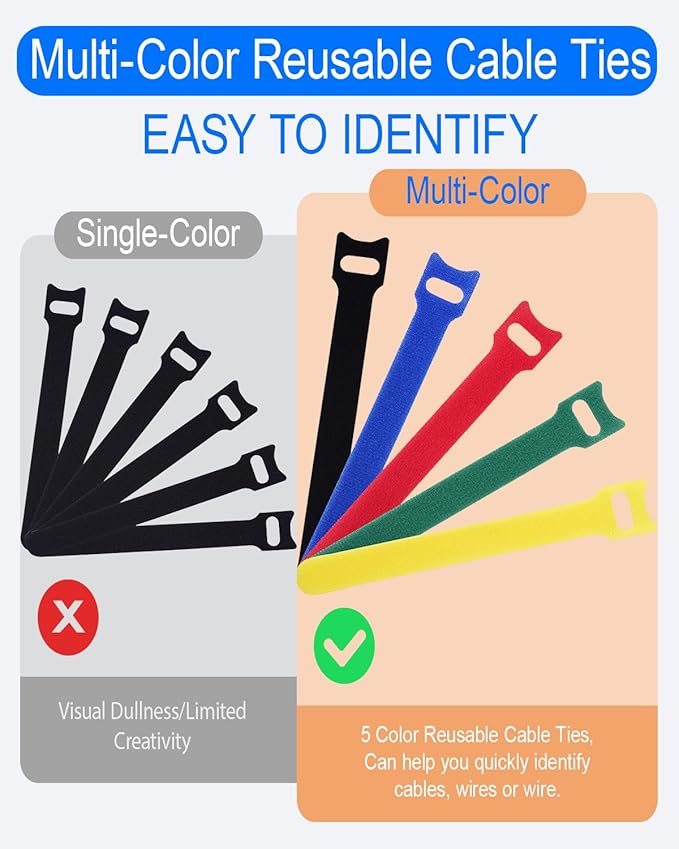120 Pack Reusable Cable Ties 6 Inch - Image 4