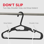 IRIS USA Lightweight Flexible Hangers 50 Pack, Made in USA, Plastic Clothes - Image 7